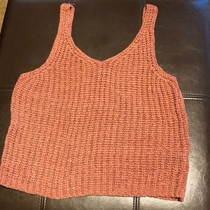 Crocheted cropped tank